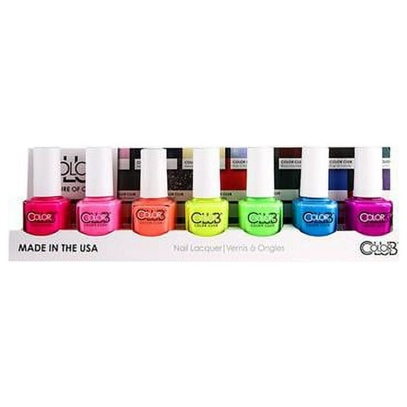 212 Main 05KPOPNEON7 Color Club Nail Polish Gift Set, Poptastic Neon - 7 Piece