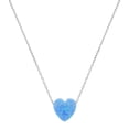 thumbnail image 1 of Kylie Harper Sterling Silver Blue Opal Heart Necklace, 1 of 1