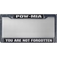 thumbnail image 1 of 212 Main 25013EC 6 x 12 in. POW - MIA You are Not Forgotten Chrome License Plate Frame, 1 of 1