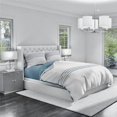 thumbnail image 1 of 212 Main 4423027888 Aura & Belle Dusty Blue Striped Embroidered Duvet Set, Full Size, 1 of 1