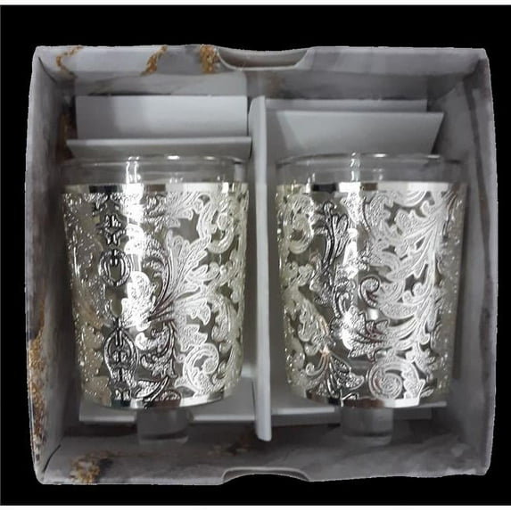 212 Main 60134 Neironim Glass Candle Holder with Silver 999, Silver Coated
