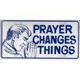 thumbnail image 1 of Prayer Changes Things Metal License Plate, 1 of 1