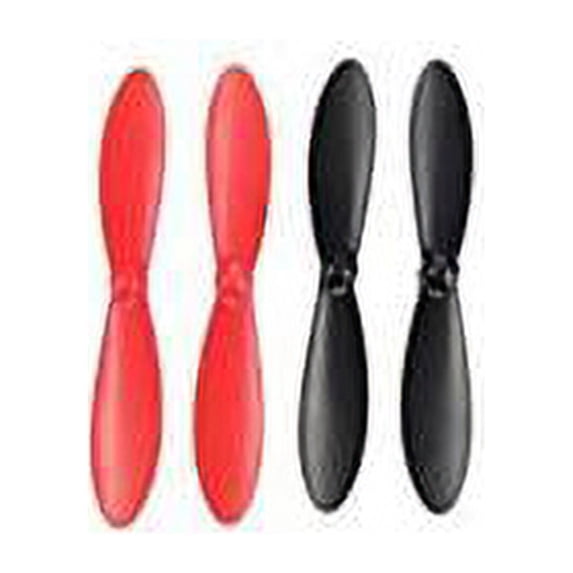 212 Main A0B00HGW4W7M-US Hubsan X4 H107C RC Quadcopter Rotor Blade Propellers Props Set - Red & Black