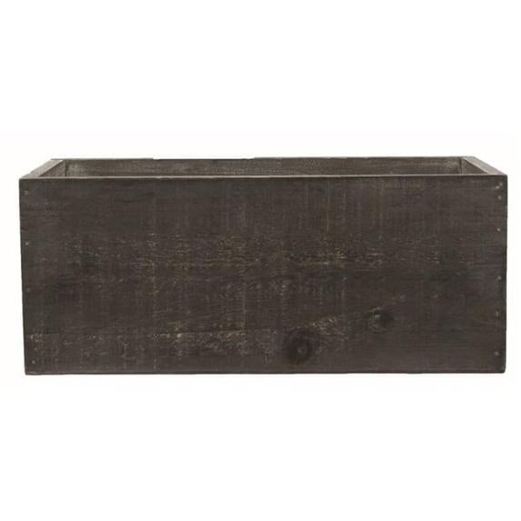 212 Main AI-3405BW Black Washed Wooden Planter