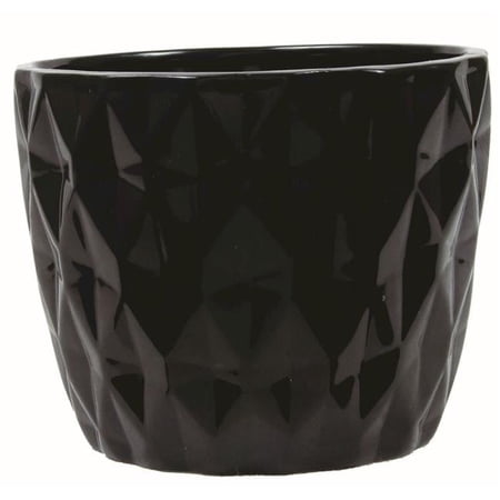 212 Main AI-CE10SB Black Patterned Planter