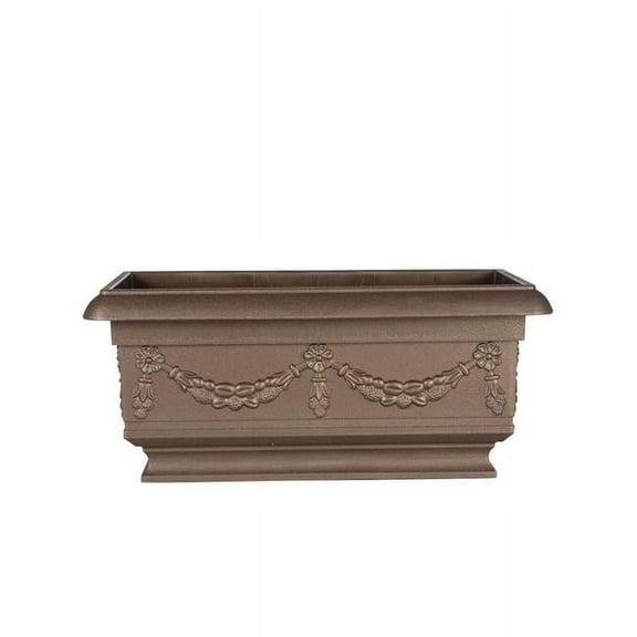 212 Main AI-DL103BRZ Bronze Rectangular Pedestal Planter