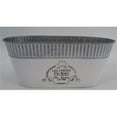thumbnail image 1 of 212 Main AI-GA3405-422 Gray Ribbed with White Base Les Jardin Paris Planter, 1 of 1