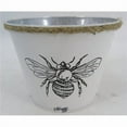 thumbnail image 1 of 212 Main AI-GA3510-420 White with Black Bee & Rope Accent Planter, 1 of 1