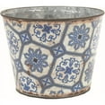 thumbnail image 1 of 212 Main AI-GA3510LSB White & Blue Patterned Planter, 1 of 1