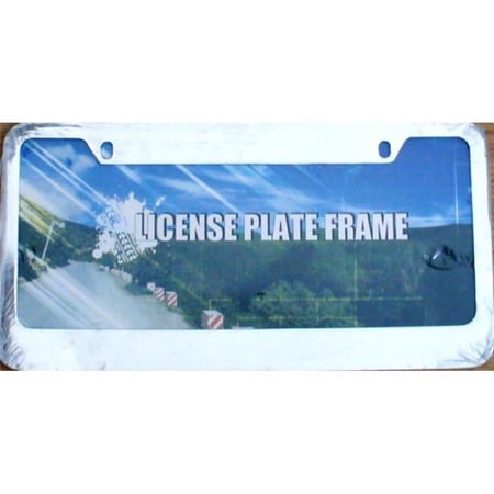 Blank Smooth Chrome 2 - Hole Metal License Plate Frame