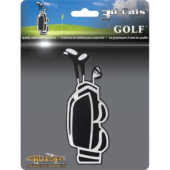 212 Main CA83253 5 x 2 in. Golf Club Bag Chrome Auto Emblem
