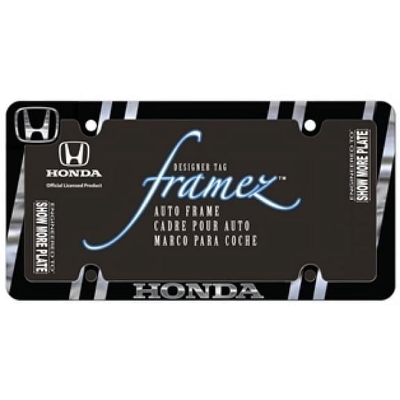 212 Main CG42529 Honda Black & Chrome Metal License Plate Frame