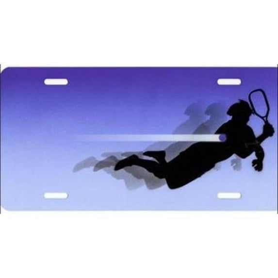 212 Main DX110 6 x 12 in. Racquetball Player Blue License Plate