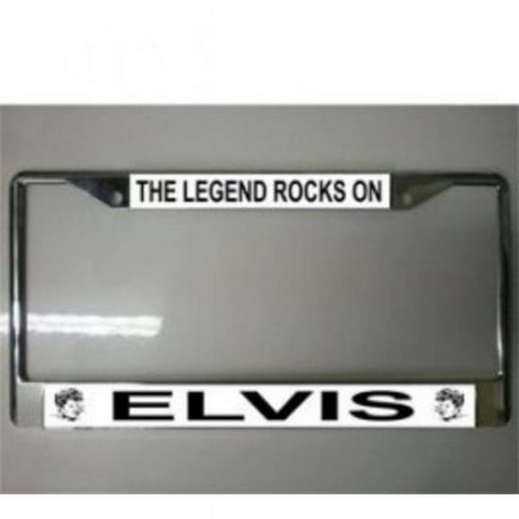212 Main Elvis6 Elvis the Legend Rocks on License Plate Frame Free Screw Caps with this Frame