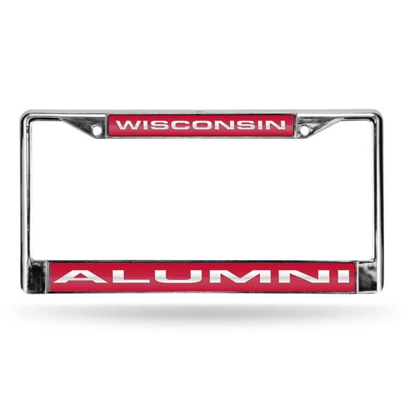 Wisconsin Badgers Alumni Laser Chrome License Plate Frame