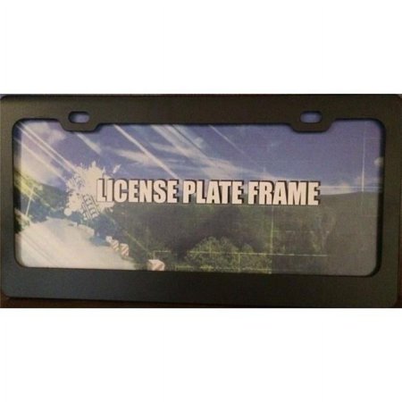 212 Main FSSI-201B 6 x 12 in. Blank Smooth Black 2 Hole License Plate Frame