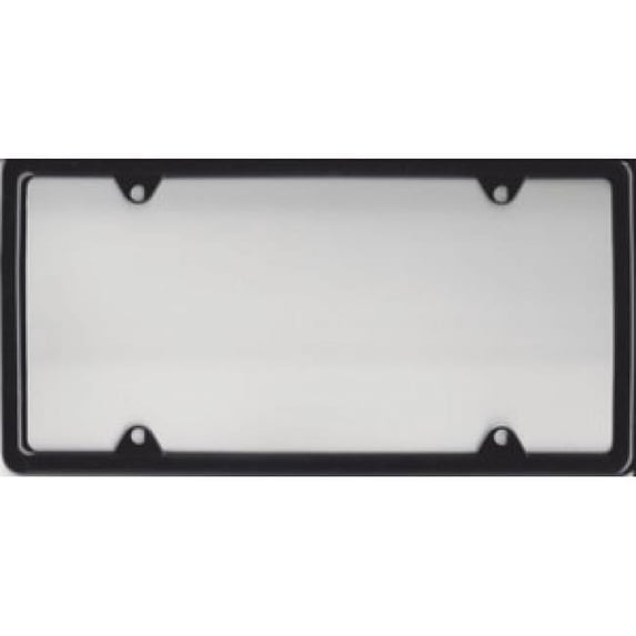 212 Main FSSI600BLCK Plain Black Metal License Plate Frame Kit, Free Screw Caps