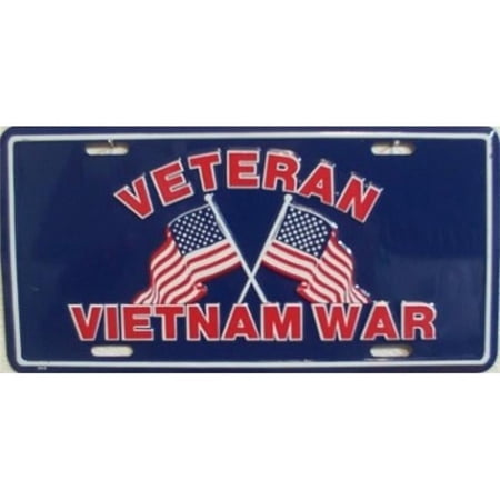Veteran Vietnam War Metal License Plate