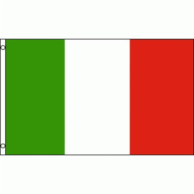36 x 60 Inch Italy Polyester Flag with Canvas Header