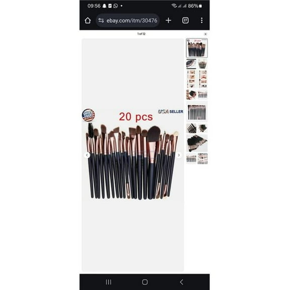 212 Main Item 14 20pcs Makeup BRUSHES Kit Set Powder Foundation Eyeshadow Eyeliner Lip Brush