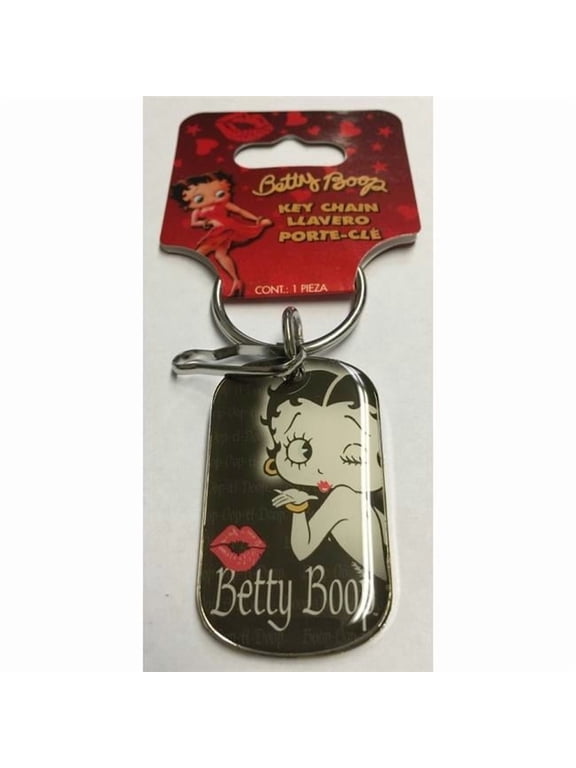 Betty Boop Dog Tag Keychain