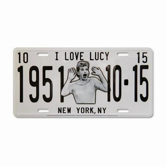 I Love Lucy 1951 New York Metal License Plate