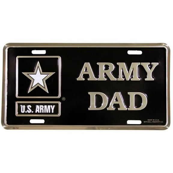 Army Dad Metal License Plate