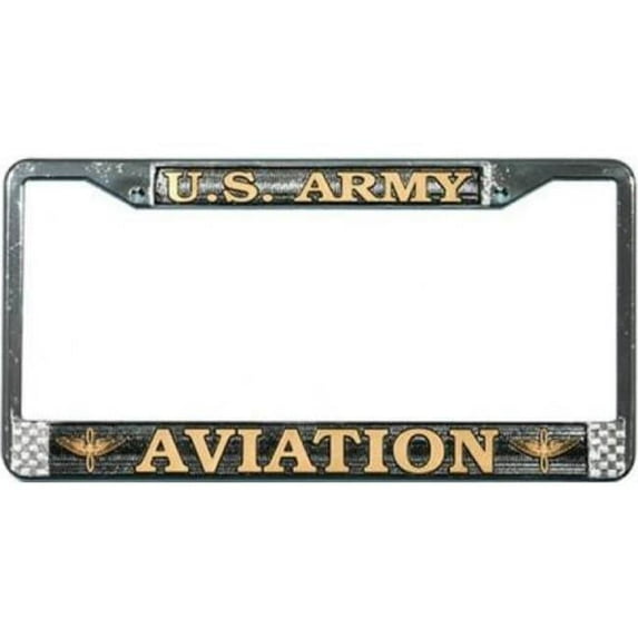 212 Main LFA16 6 x 12 in. U.S. Army Aviation License Plate Frame, Free Screw Caps