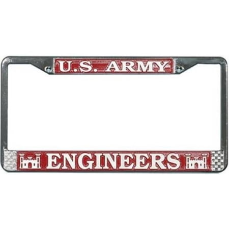 212 Main LFA19 6 x 12 in. U.S. Army Engineers License Plate Frame, Free Screw Caps