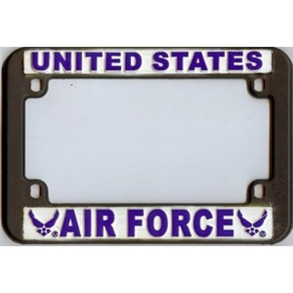 212 Main LFAF10P Air Force Vinyl Motorcycle License Plate Frame, Free Screw Caps