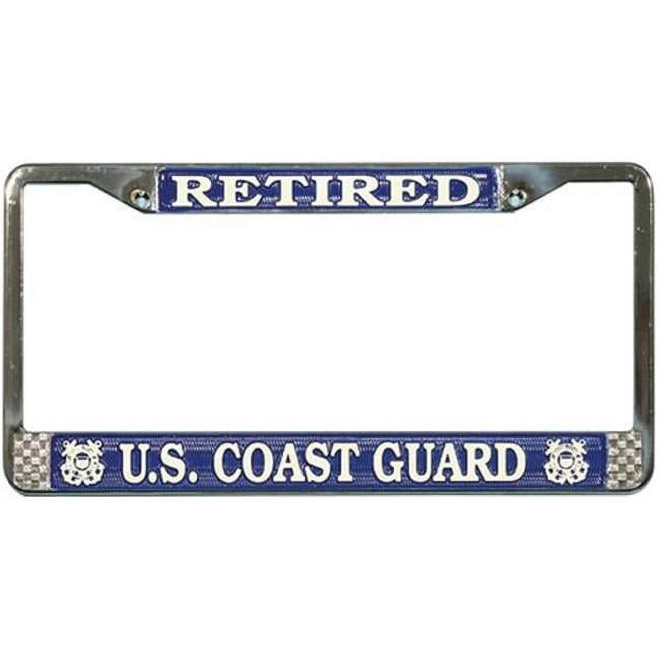 U.S. Coast Guard Retired With Logo License Plate - Auto License Plates Frames