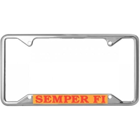 U.S. Marines Semper Fi Chrome License Plate Frame