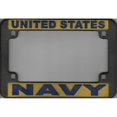 thumbnail image 1 of U.S. Navy Plastic Motorcycle License Plate Frame, 1 of 2