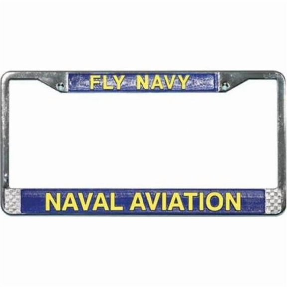 212 Main LFN06 6 x 12 in. Fly Navy Naval Aviation License Plate Frame, Free Screw Caps