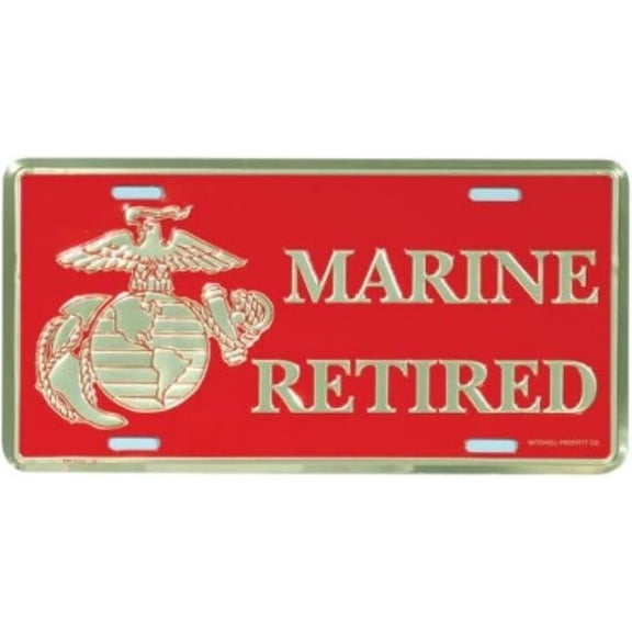 U.S. Marine Retired License Plate