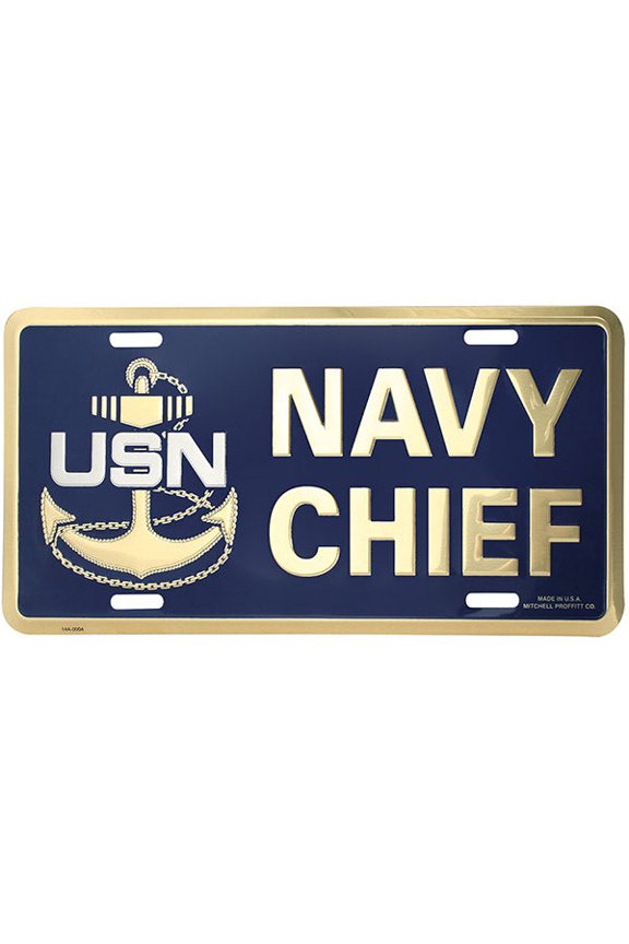 Navy Chief E-7 License Plate