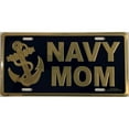 thumbnail image 1 of Navy Mom Gold Print Metal License Plate, 1 of 1