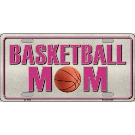 Basketball Mom Metal License Plate