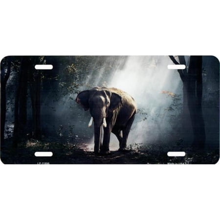 212 Main LP-11896 6 x 12 in. Elephant in the Woods Metal License Plate