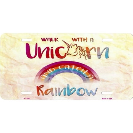 212 Main LP-11903 6 x 12 in. Walk with a Unicorn Metal License Plate