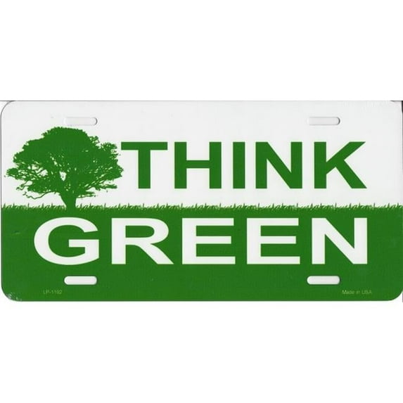 212 Main LP-1192 6 x 12 in. Think Green Metal License Plate