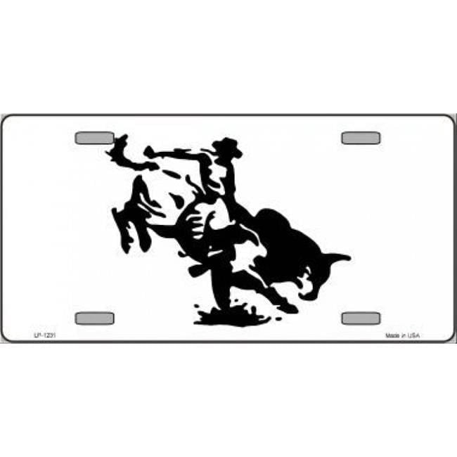 Bull Rider Metal License Plate - Walmart.com