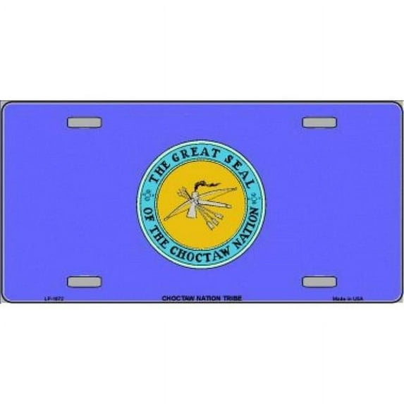 Choctaw Nation Flag Metal License Plate