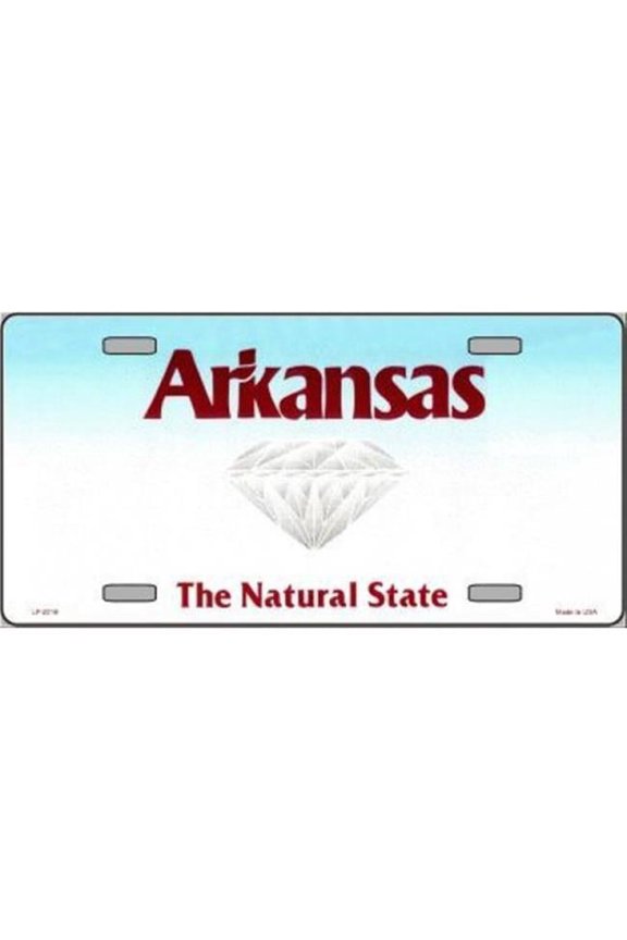 Arkansas State Background Metal License Plate