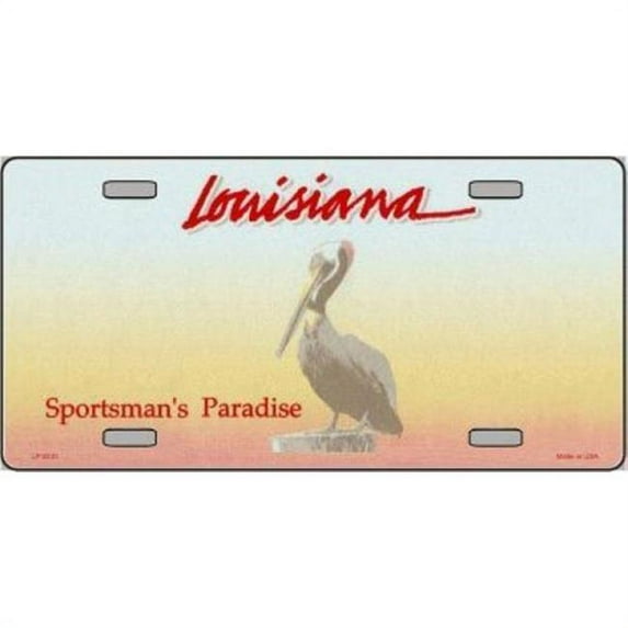 Louisiana State Background Metal License Plate