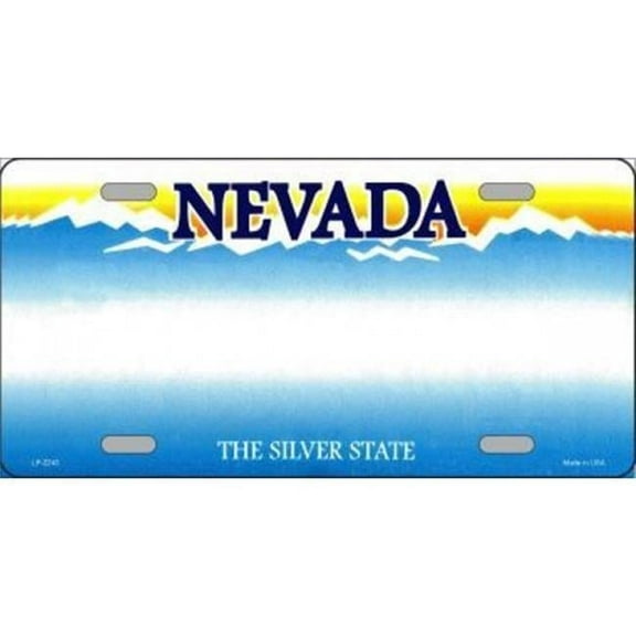 Nevada State Background Metal License Plate