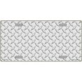 thumbnail image 1 of White Diamond Plate Metal License Plate, 1 of 1