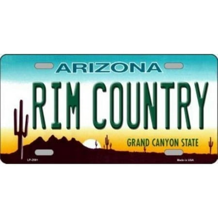 Rim Country Arizona Metal License Plate