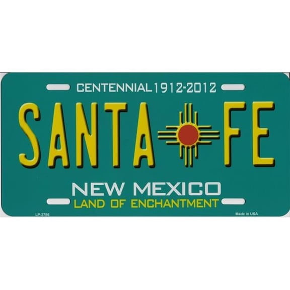 212 Main LP-2786 6 x 12 in. New Mexico Santa Fe State Look a Like Metal License Plate