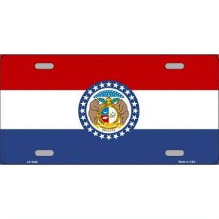 212 Main LP-3588 6 x 12 in. Missouri State Flag Metal License Plate